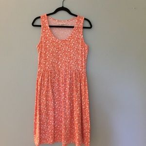 Mata traders orange/white shape dress size medium